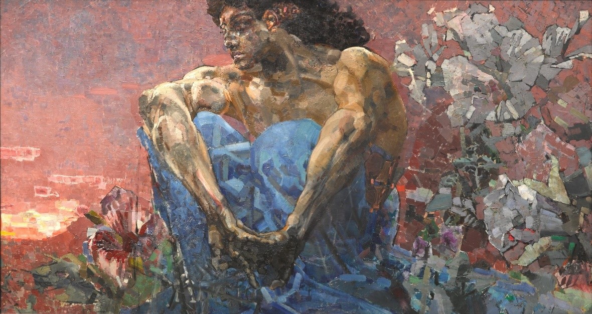 Картинка М.А. Врубеля «Демон сидящий» (1890)