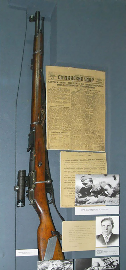 Винтовка В.Г. Зайцева, хранящаяся в Музее обороны Сталинграда